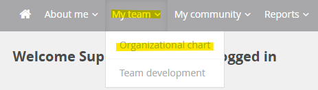 My Team menu options in MyTrack