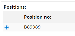 The position number on the MyTrack offer card
